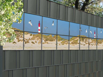 PVC Kreativ Sichtschutzstreifen - Motiv Küstenlandschaft
